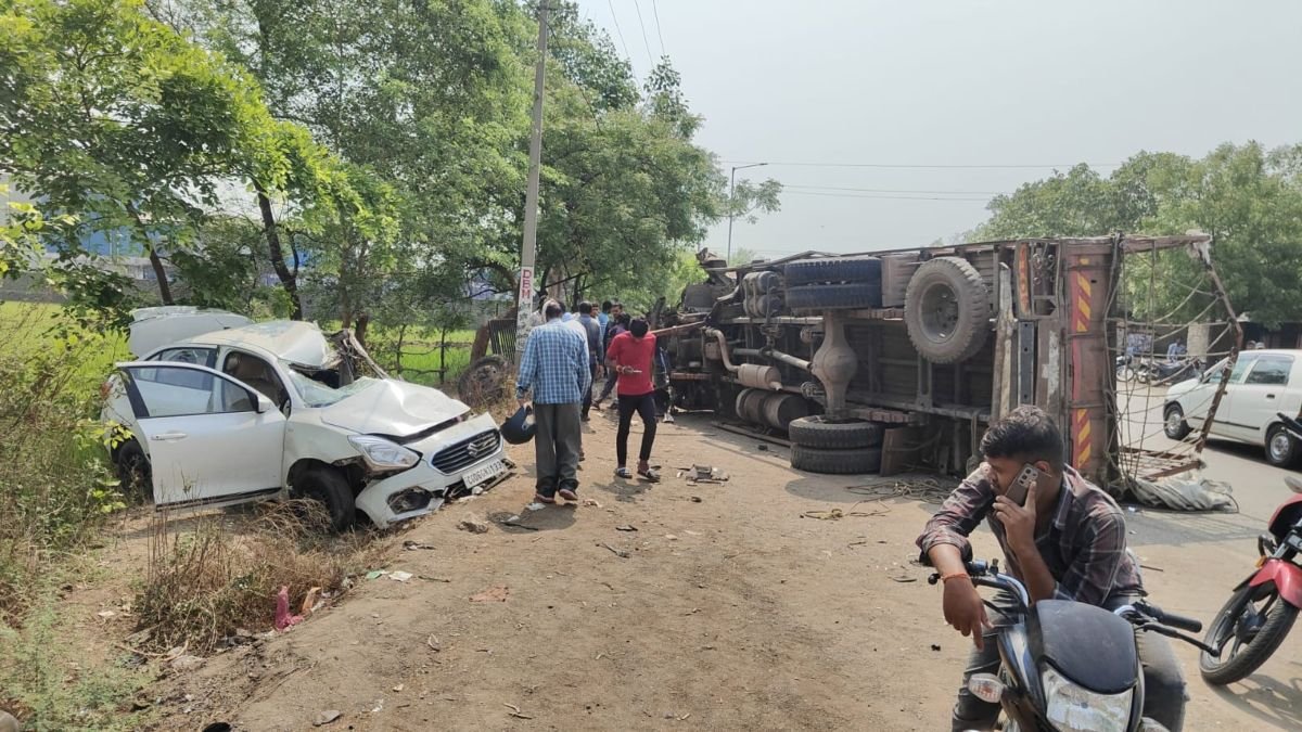 एनएच पर भीषण टक्कर, केटरिंग टीम की यात्रा बना दर्दनाक हादसा.. एक युवक की मौत, तीन घायल