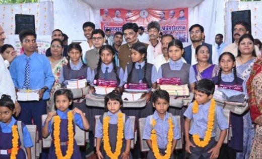 नए सपनों के साथ शुरू हुआ शिक्षा का सफर, तिल्दा-नेवरा के स्कूल में बच्चों के स्वागत से गूंजा माहौल
